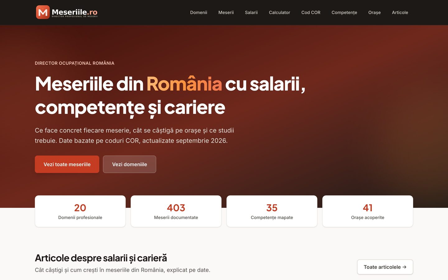 Site realizat pentru Meseriile
