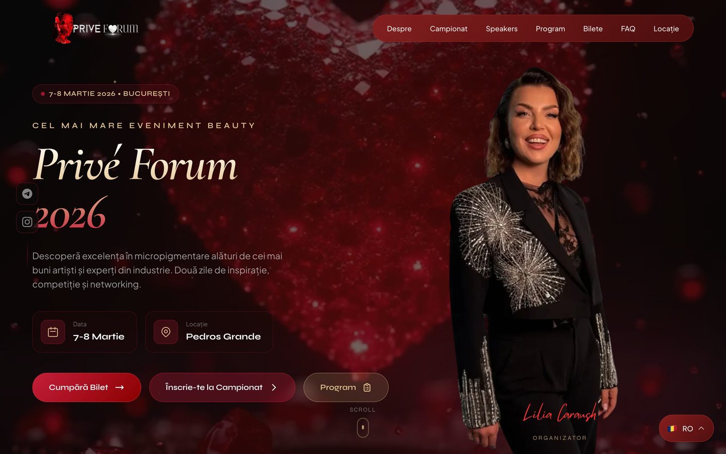 Site realizat pentru Privé Forum